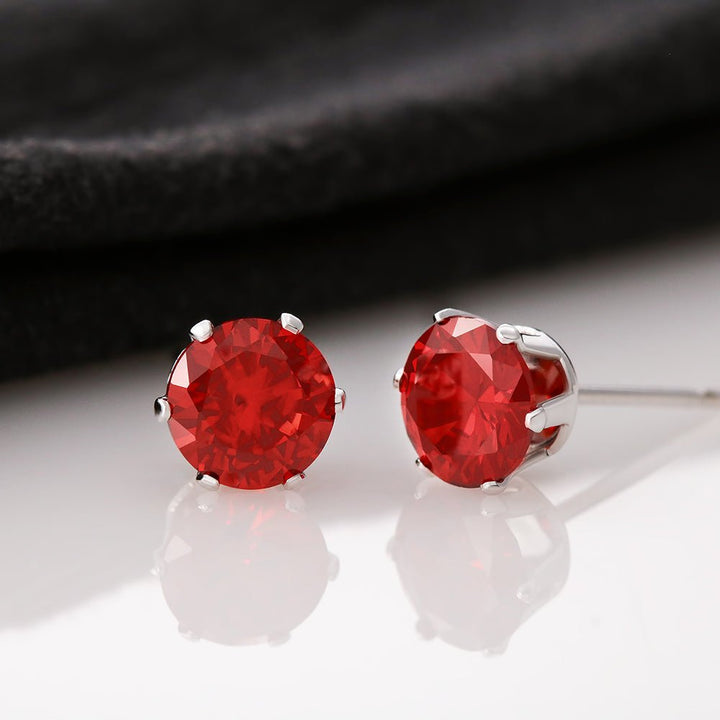 Red Cubic Zirconia Earrings - SpokenWordGifts