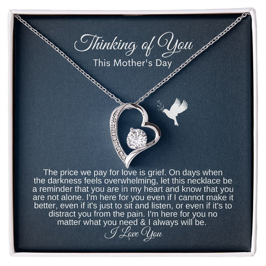 Thinking of You This Mother's Day - Dove - The Price We Pay For Love Is Grief - Bereavement Gift - Forever Love Necklace - SpokenWordGifts