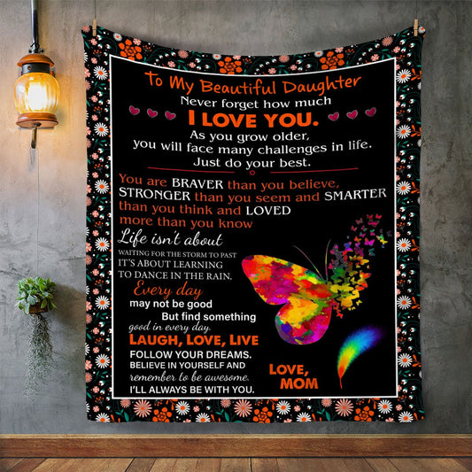 To My Beautiful Daughter | Rainbow Butterfly | Never Forget How Much I Love You - SpokenWordGifts