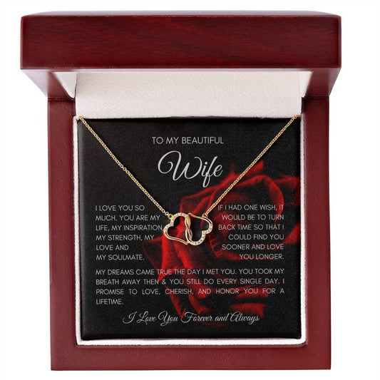 To My Beautiful Wife | My Dreams Came True - Everlasting Love Necklace - SpokenWordGifts