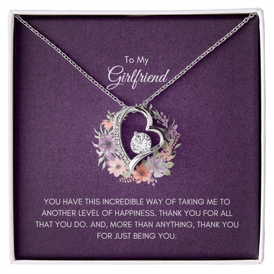 To My Girlfriend | Thank You for Being You - Love Knot Necklace - SpokenWordGifts