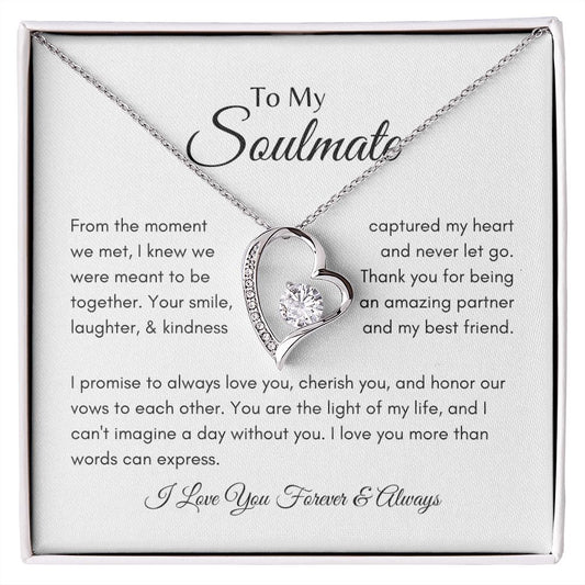 To My Soulmate | From the Moment We Met - Forever Love Necklace - SpokenWordGifts