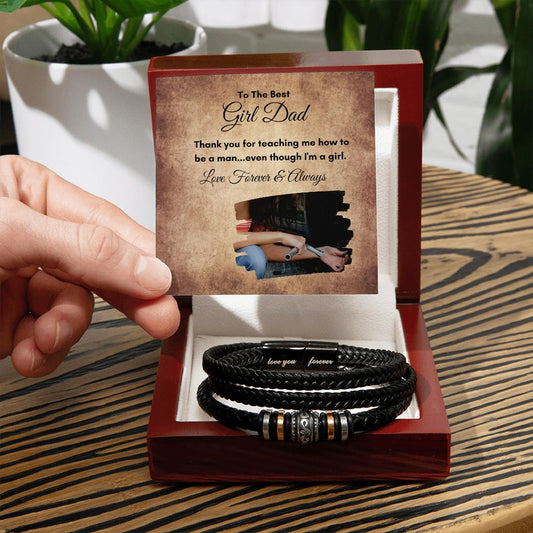 To the Best Girl Dad | Love You Forever Bracelet - SpokenWordGifts