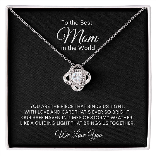 You Are the Piece that Binds Us Tight - Classic - Love Knot Necklace - SpokenWordGifts